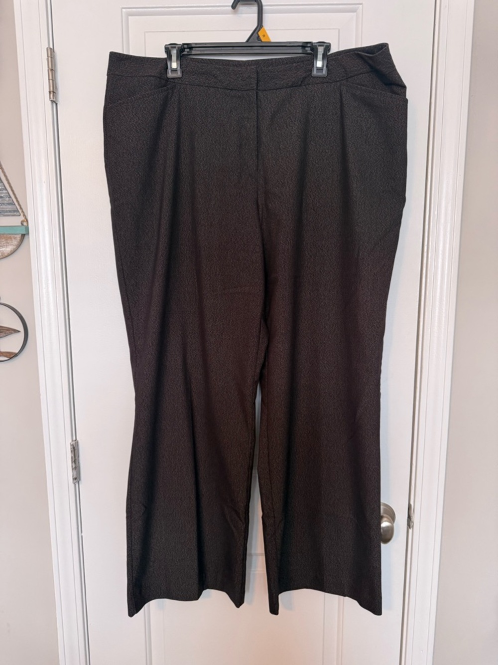 Worthington Dark Brown Wide-Leg Dress Pants